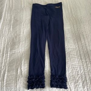 Matilda Jane size 8 ruffled navy leggings